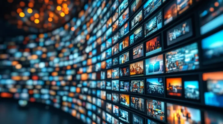 Modern living room setup showing IPTV on Plex in 2025 with home server and streaming devices